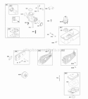 Air Cleaner Carburetor Exhaust System Fuel Supply Diagram and Parts List for 09T602-0929-B1  Briggs and Stratton Engine